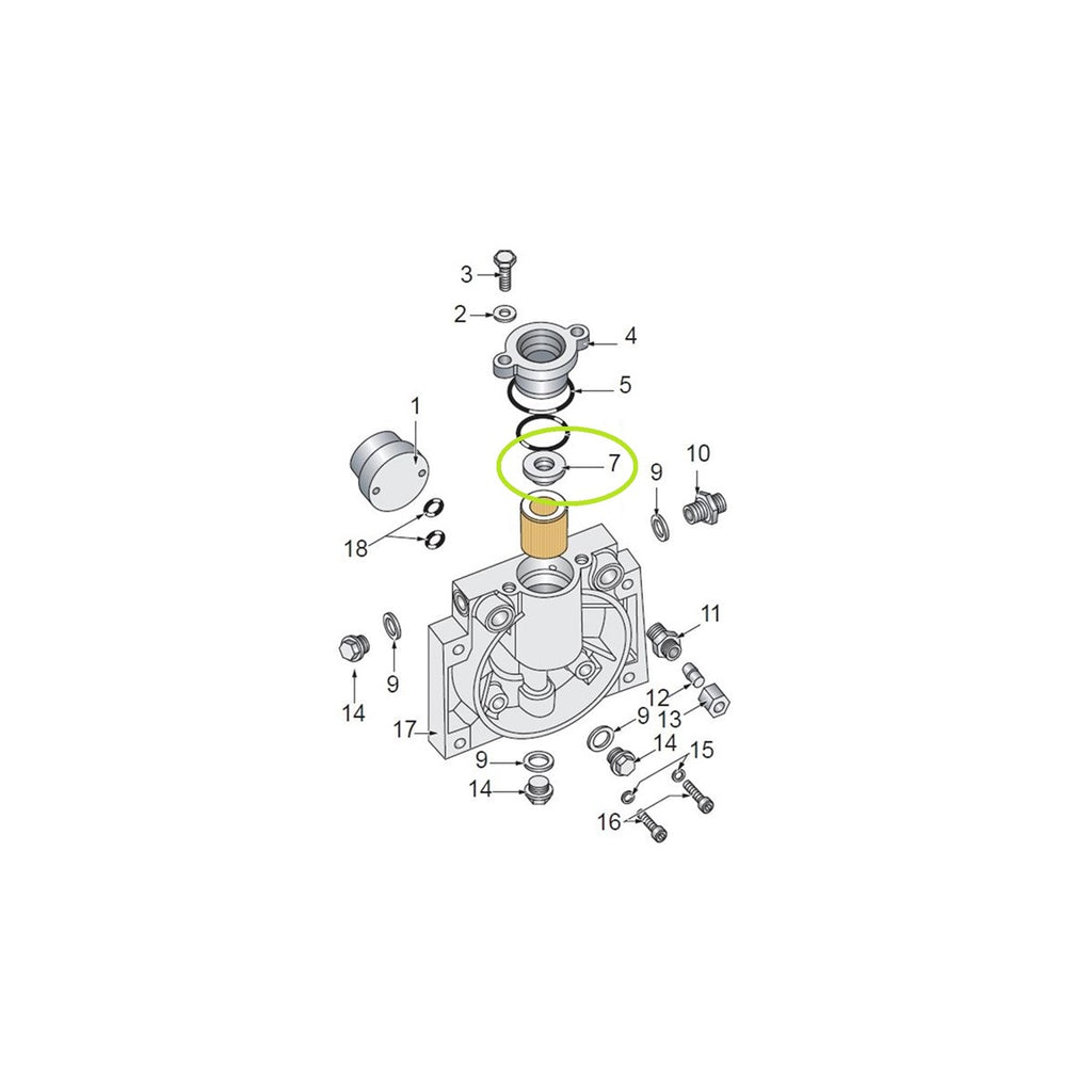 Compressor Oil Filter Rubber Gasket 077774 Tinosa